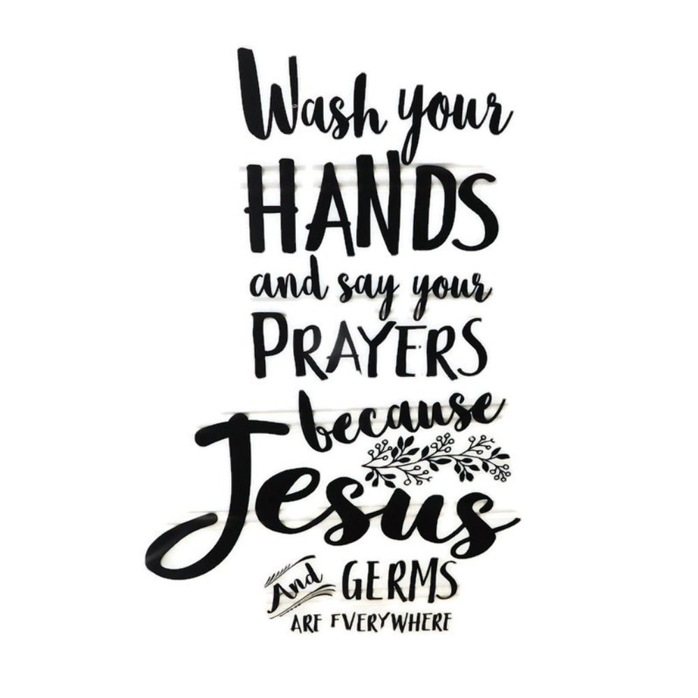 Wash your Hands Transparent Stickers Wall Art